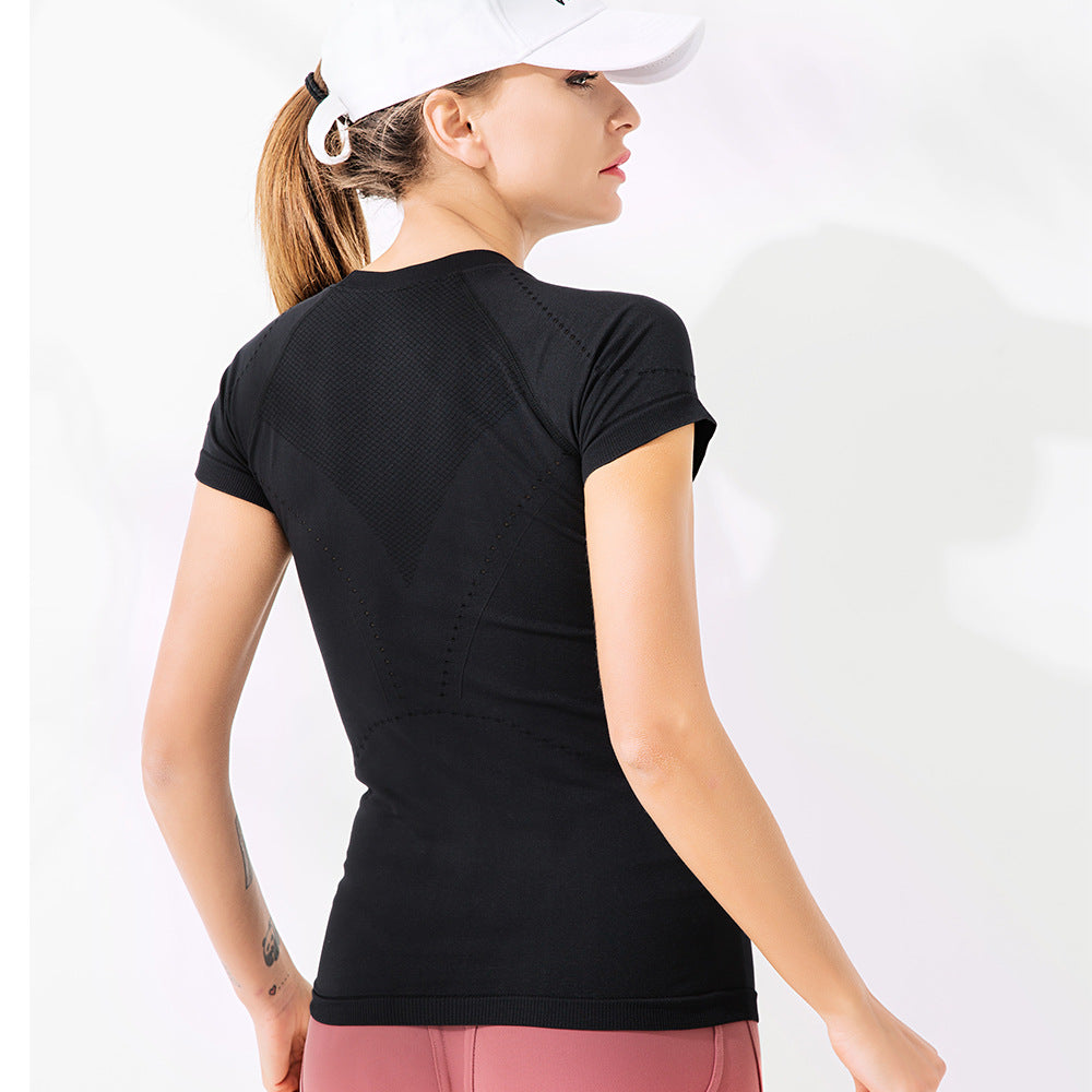 Quick-drying Running Women's Short-sleeved Sports Tight Top