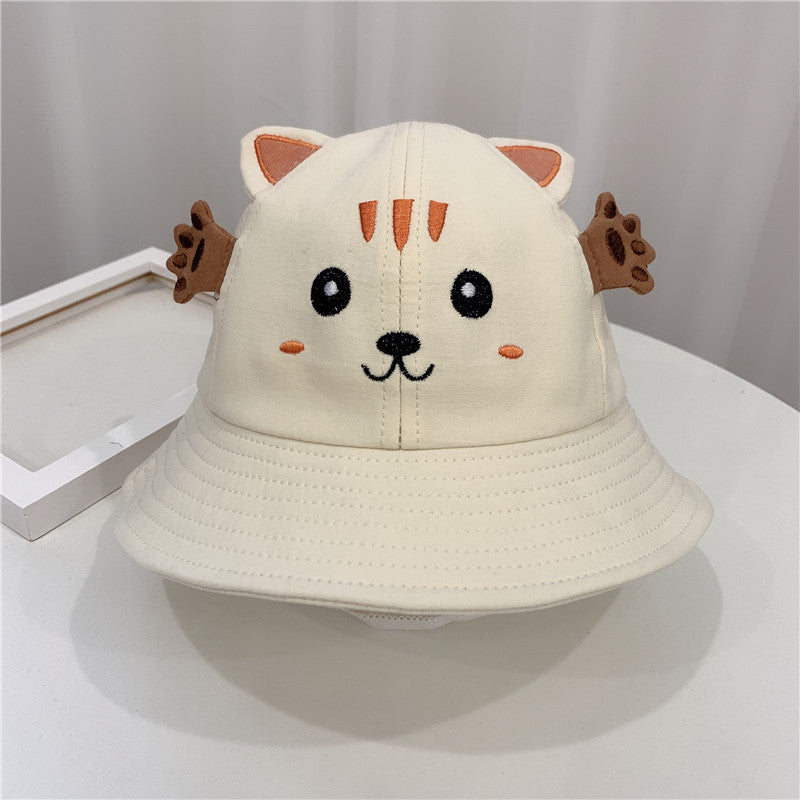 New Products Kitten And Frog Sun Hat Small Pot Hat Baby Hat