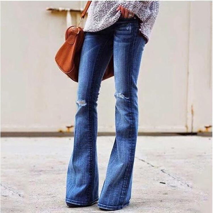 Fashion Casual Ladies Jeans Slim Slimming