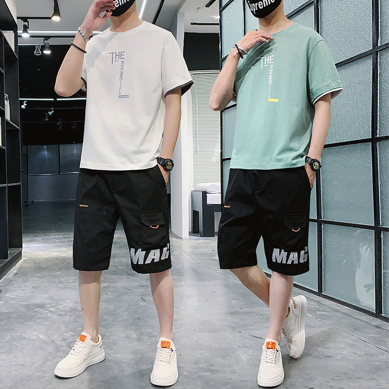 Summer New Men''s Hip-hop, Korean Style Short Sleeve T-shirt, Loose And Casual, With Sportswear