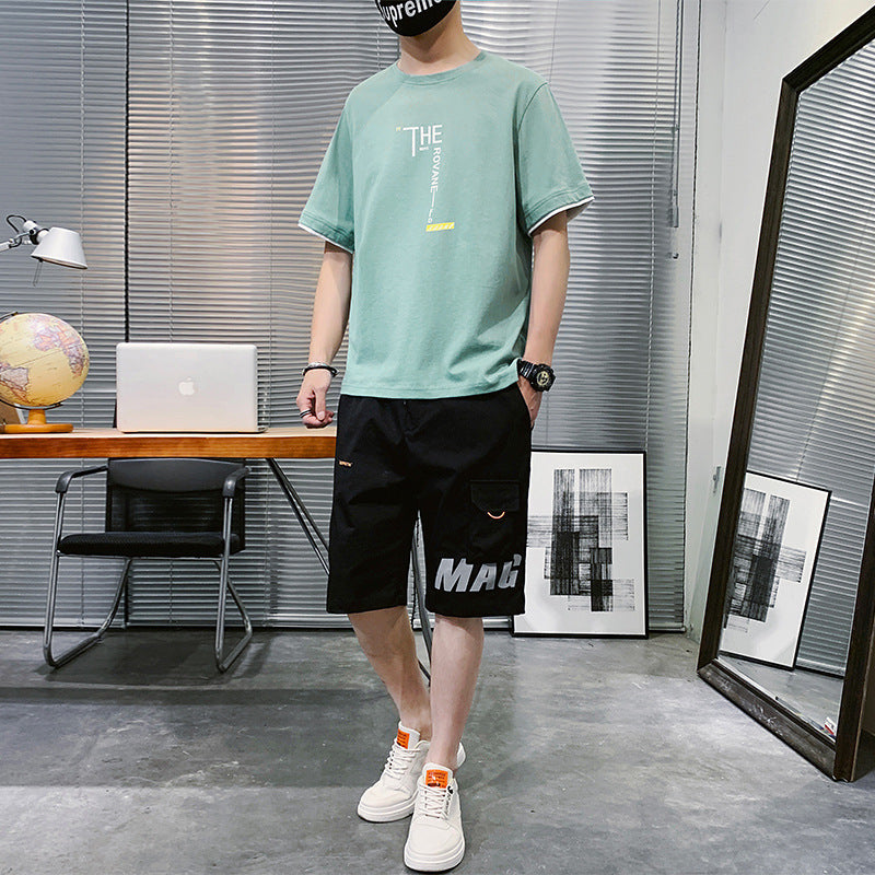 Summer New Men''s Hip-hop, Korean Style Short Sleeve T-shirt, Loose And Casual, With Sportswear