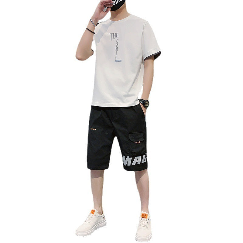 Summer New Men''s Hip-hop, Korean Style Short Sleeve T-shirt, Loose And Casual, With Sportswear