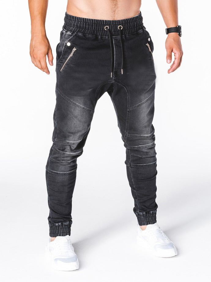 Washed Denim Casual Pants Bunch Jeans