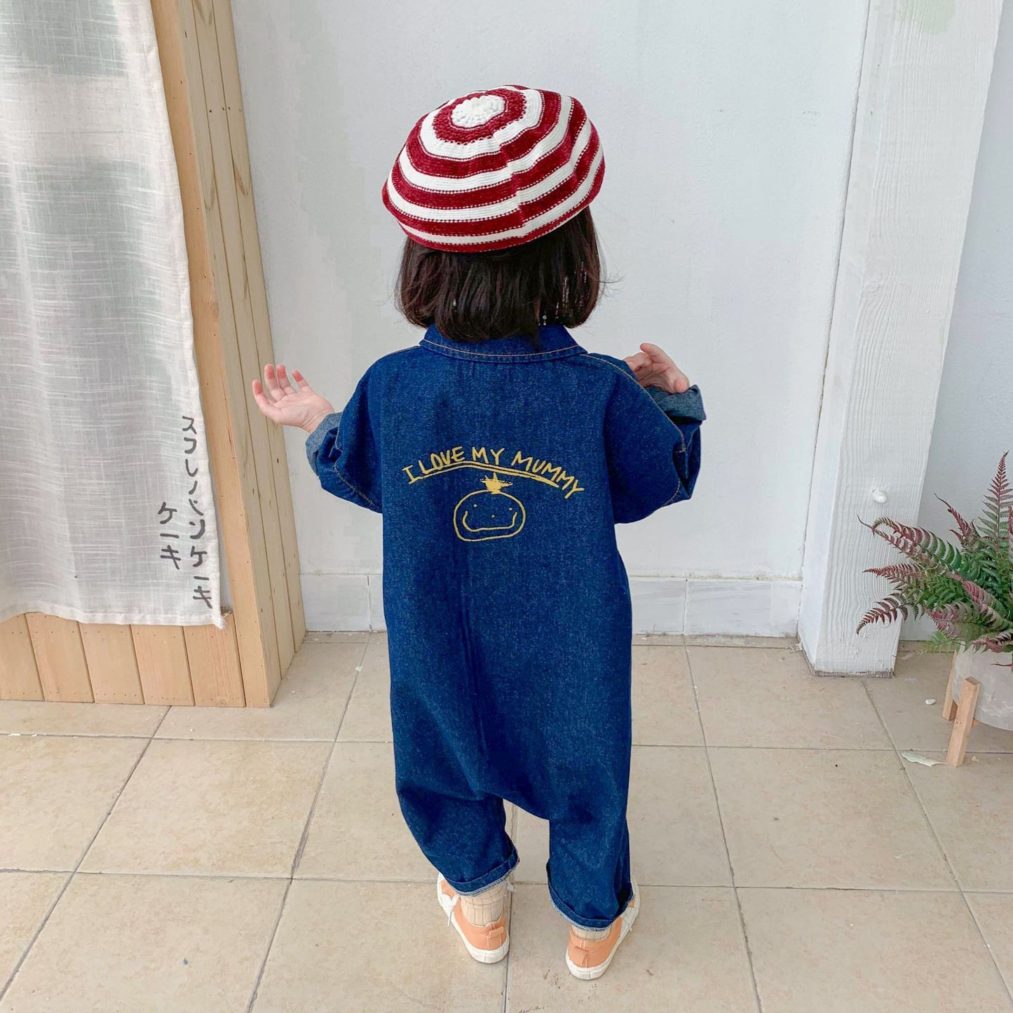 Personalized denim jumpsuit