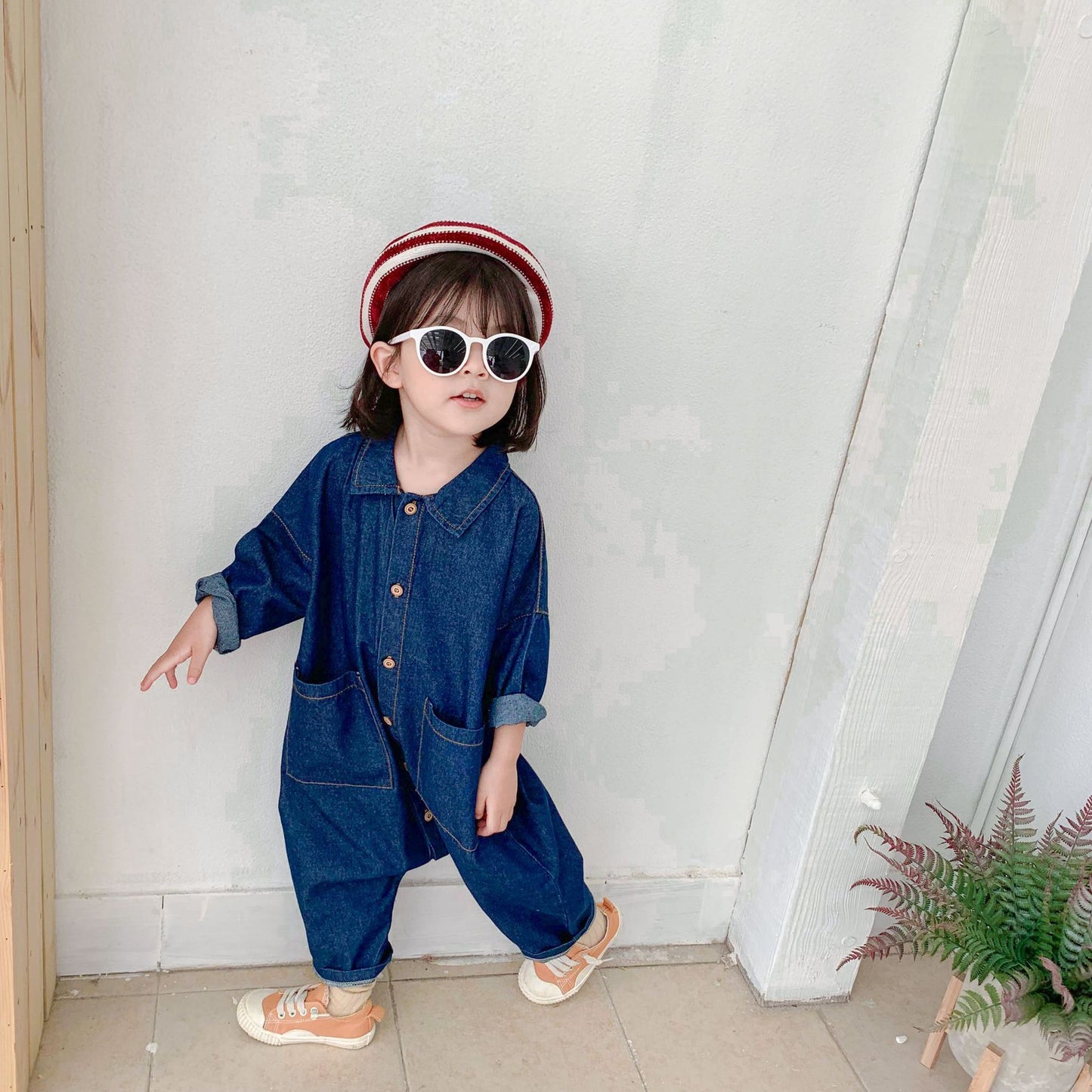 Personalized denim jumpsuit