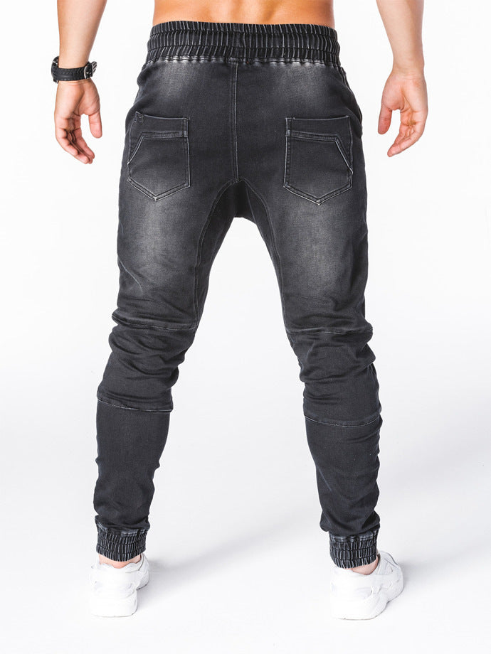 Washed Denim Casual Pants Bunch Jeans