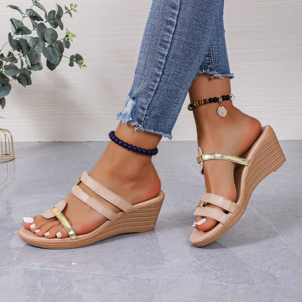 Summer Casual Women's Fashion Wedge Platform Slippers